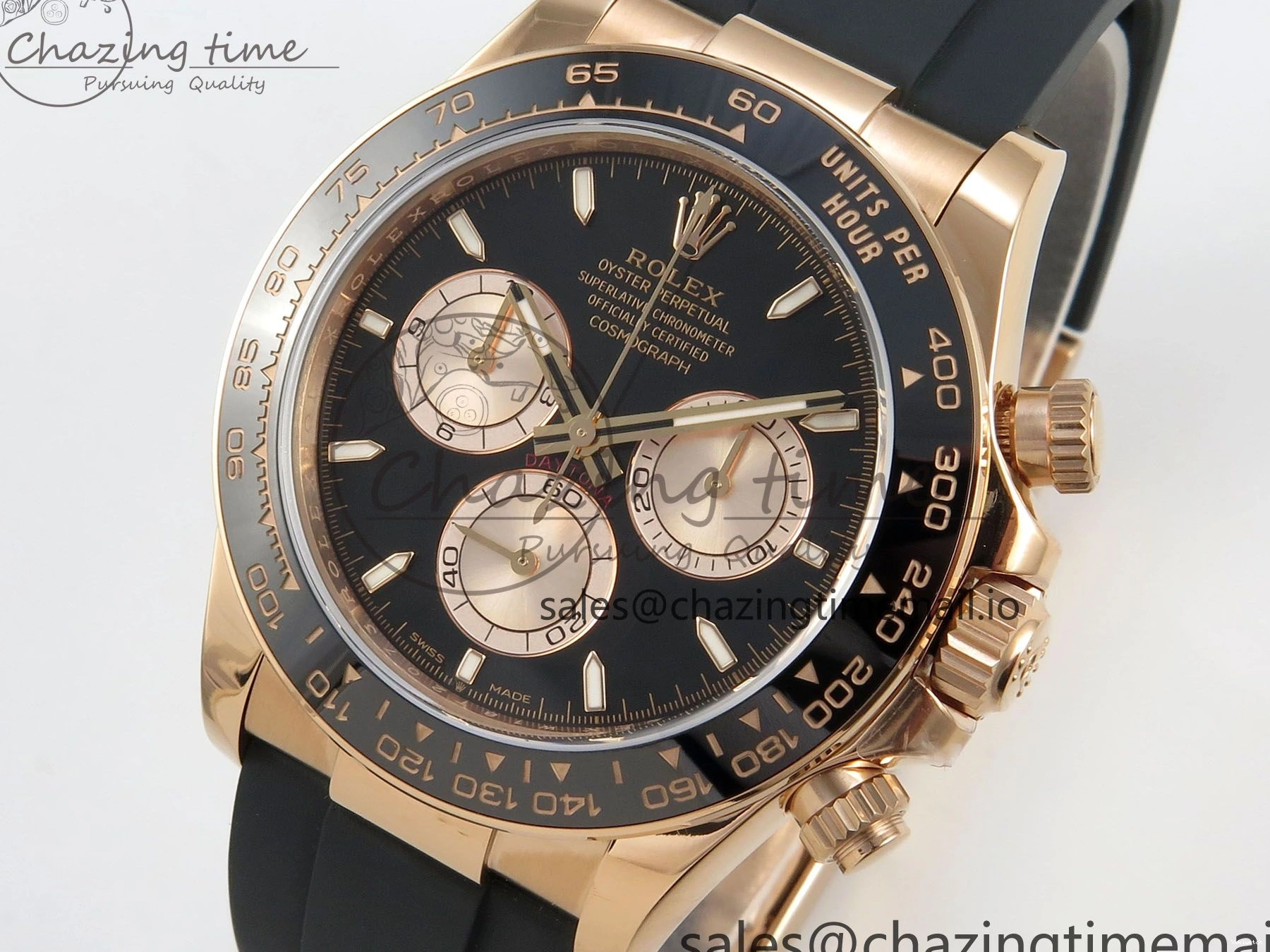 RG Oysterflex Edition 126515 VSF Daytona on 1:1 VS4131 (Weighted) Strap Dial Black V2 Best 0120